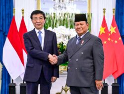 Prabowo Sambut Ketua MPR Tiongkok di Istana Merdeka