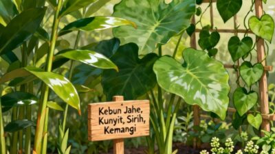 Ilustrasi Taman Obat Keluarga (TOGA) AI