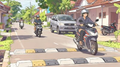 Ilustrasi Polisi Tidur (AI)
