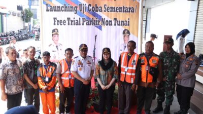 Uji coba e-parkir nontunai Brebes (foto: Pemkab Brebes)