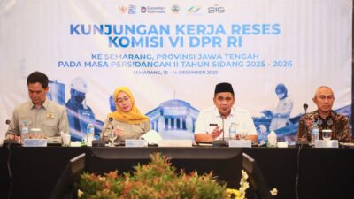 Wakil Gubernur Jawa Tengah, Taj Yasin Maemoen, saat menerima kunjungan kerja Komisi VI DPR RI di Semarang, Rabu 10 Desember 2025 (foto: Pemprov Jateng)