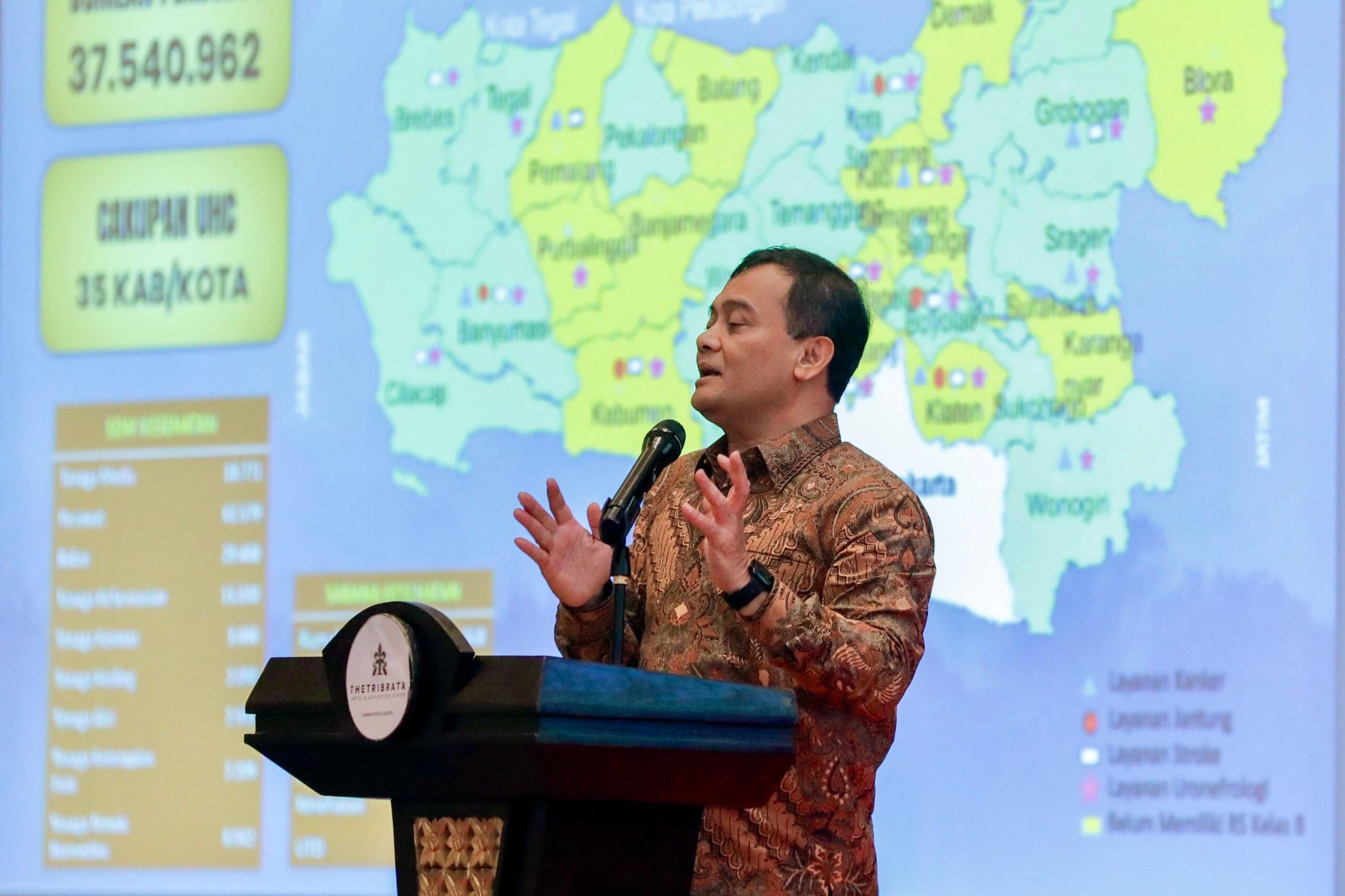 Gubernur Jawa Tengah Ahmad Luthfi saat menyampaikan prinsip kesetaraan dalam pelayanan publik di Jakarta, Senin 15 Desember 2025 (foto: Pemprov Jateng)