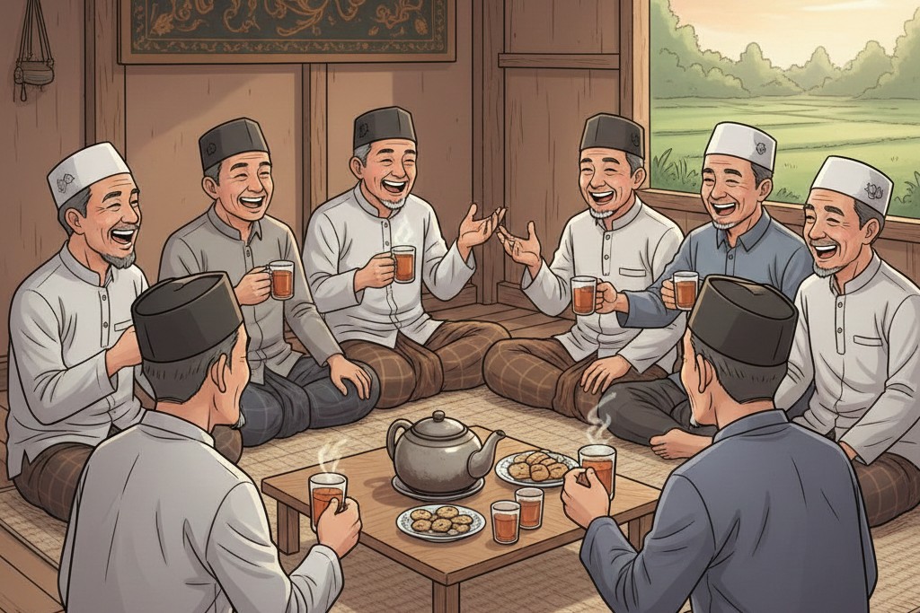 Teh hangat sebgai alat diplomasi rakyat (AI Generated/Gemini)