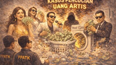 ilustrasi pencucian uang (AI Generated)