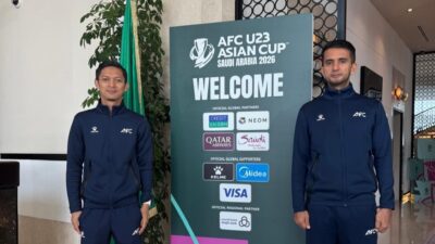 Dua perangkat pertandingan Indonesia memimpin laga Piala Asia U-23 (foto: PSSI)