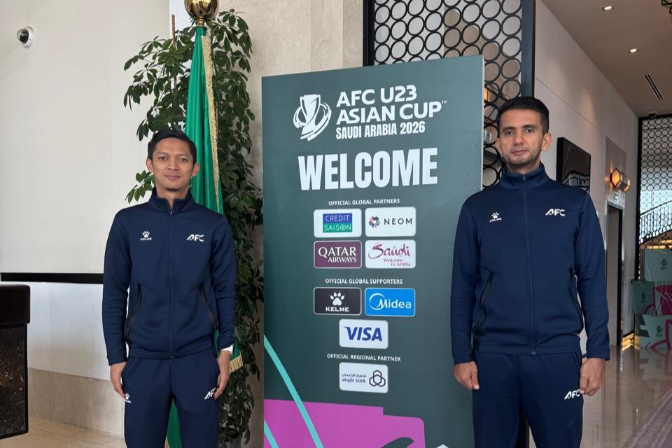 Dua perangkat pertandingan Indonesia memimpin laga Piala Asia U-23 (foto: PSSI)