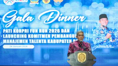 Sekda Jateng Sumarno saat menyampaikan pentingnya manajemen talenta ASN di Pendopo Kabupaten Pati, Sabtu 24 Januari 2026 (foto: Pemprov Jateng)