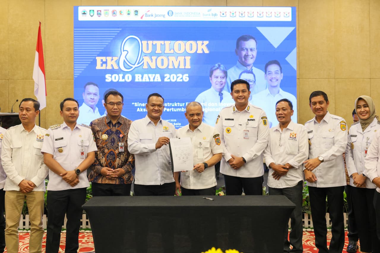 Forum Outlook Ekonomi Solo Raya 2026 menjadi ajang konsolidasi lintas daerah dan dunia usaha (foto: Pemprov Jateng)