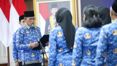 Pelantikan Dewan Pengurus Korpri Jateng di Gedung Gradhika Bhakti Praja, Semarang, Jumat 13 Februari 2026 (foto: Pemprov Jateng)