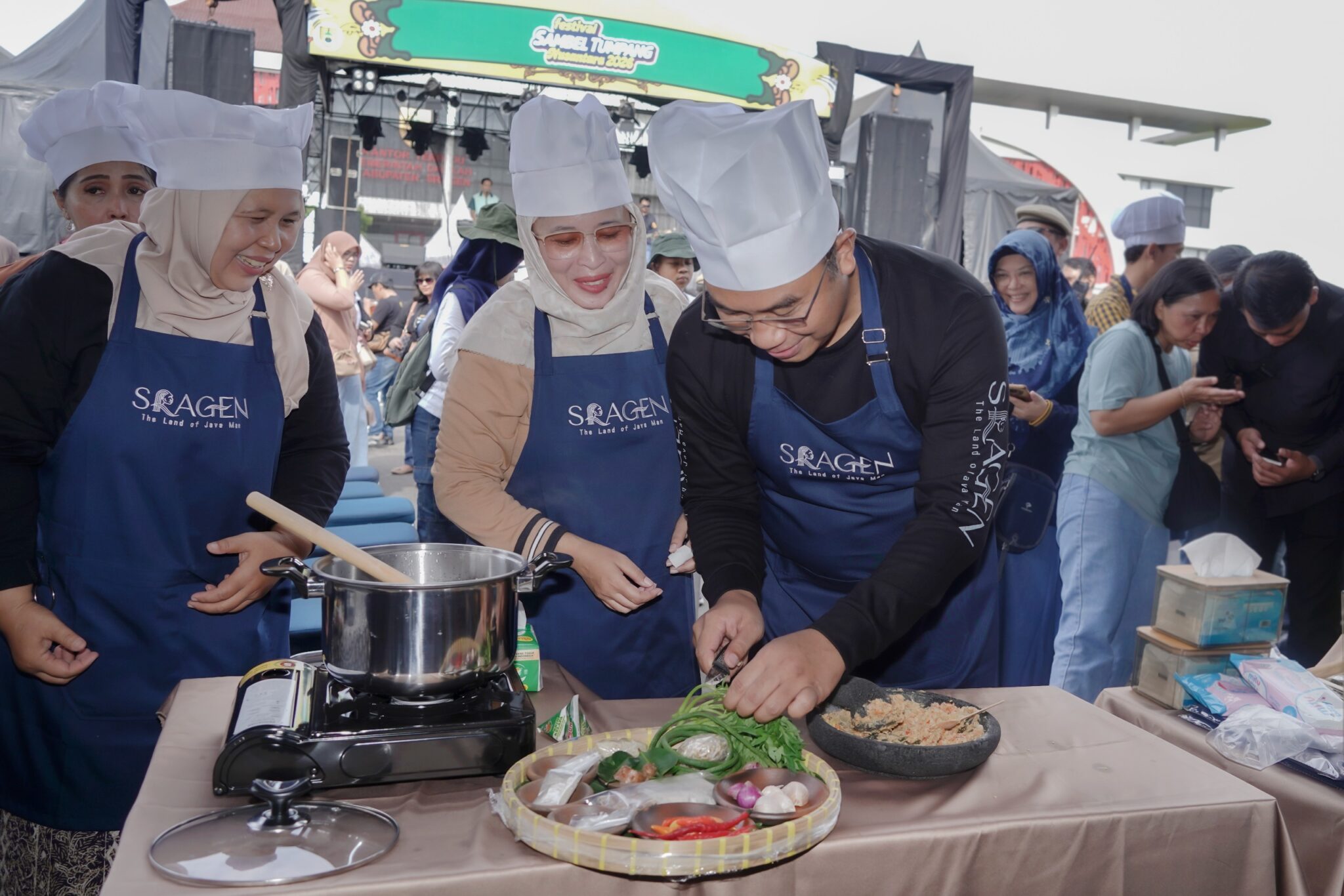 Suasana meriah Festival Sambel Tumpang Nusantara (foto: Pemkab Sragen)