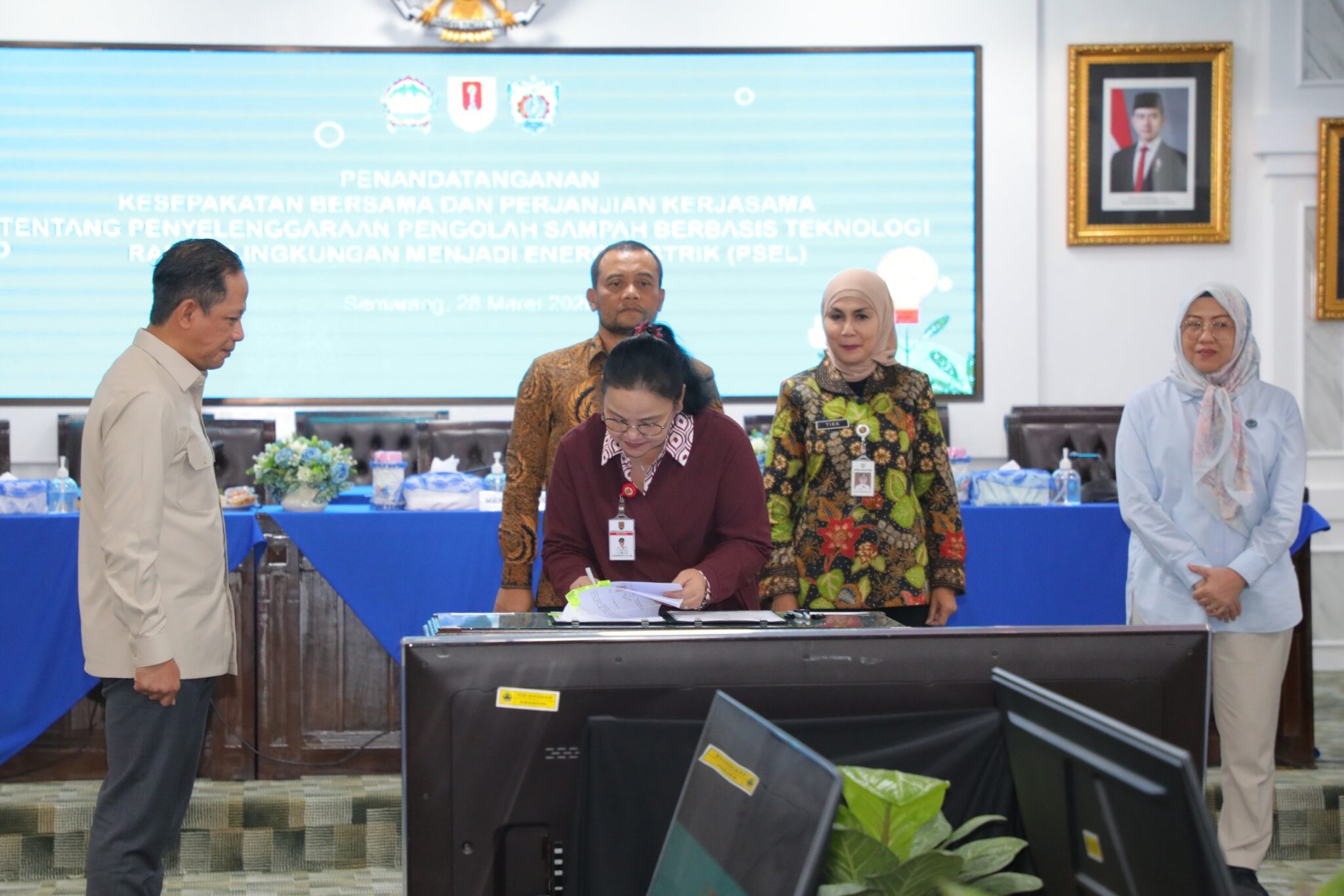 Penandatanganan kerja sama PSEL Semarang Raya di Kantor Gubernur Jawa Tengah, Sabtu 28 Maret 2026 (foto: Pemkot Semarang)