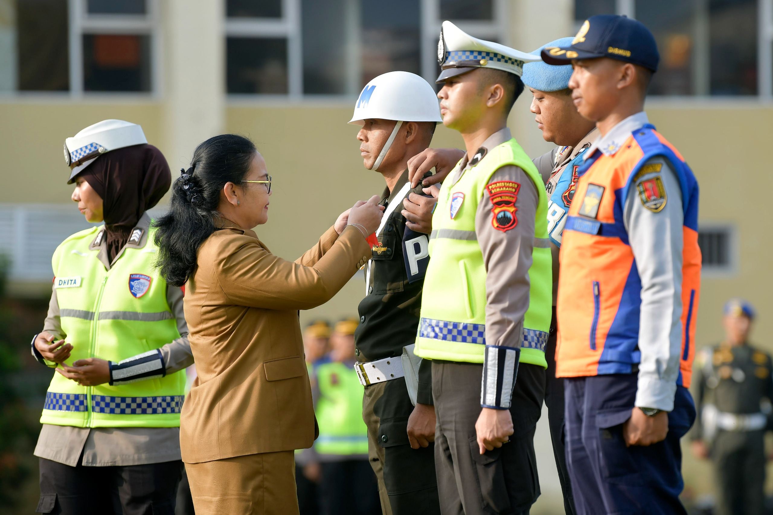 Apel Gelar Pasukan Operasi Ketupat Candi 2026 di Polrestabes Semarang pada 12 Maret 2026 (foto: Pemkot Semarang)